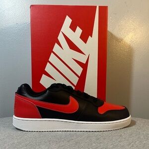 Nike Ebernon Low Black/Habanero Red-White Sneaker Men's Shoe Size 11 AQ1775 004‍